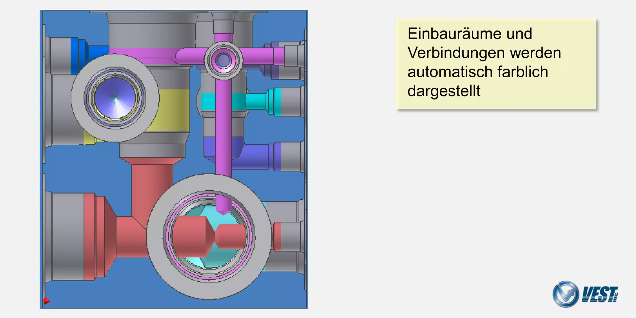 3D Visualization

                   Einbauräume und
                   Verbindungen werden
                   automatisch farblich
                   dargestellt




                            Manifold Design with MDTools® 740
 