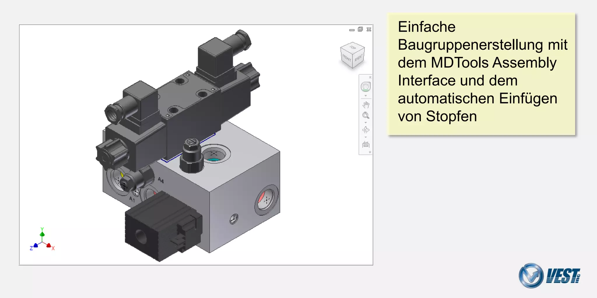 Manifold Assembly

                    Einfache
                    Baugruppenerstellung
                    mit dem MDTools
                    Assembly Interface und
                    dem automatischen
                    Einfügen von Stopfen




                            Manifold Design with MDTools® 740
 