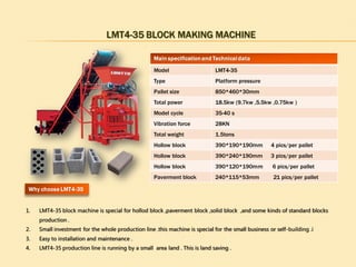 Block making machine Catalogue | PDF