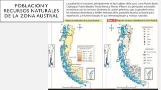 POBLACIÓN Y
RECURSOS NATURALES
DE LA ZONA AUSTRAL
 