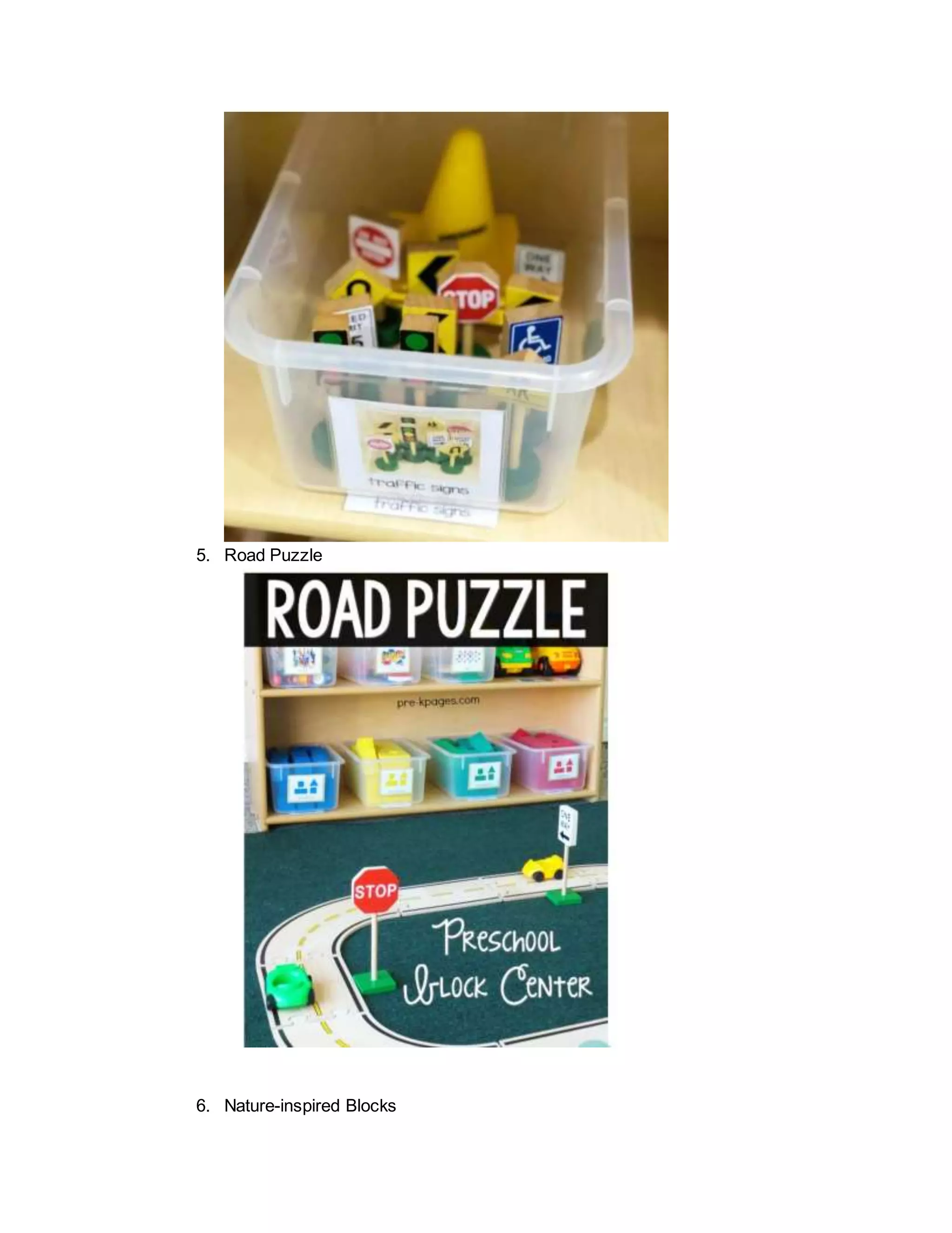 5. Road Puzzle
6. Nature-inspired Blocks