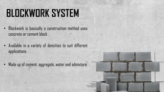 Block Work Engineering Blockwork system | PDF