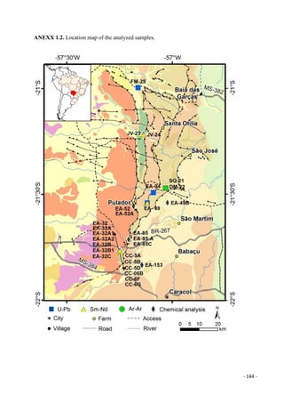 - 144 -
ANEXX 1.2. Location map of the analyzed samples.
 