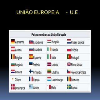 UNIÃO EUROPEIA - U.E
 