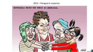 Apresentação elaborada pela Professora FERNANDA BRUM LOPES, disciplina de Geografia
2012 – Paraguai é suspenso
 