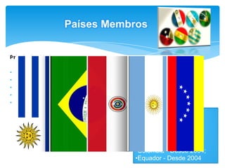 Quando estiver em pleno funcionamento (previsão para 2020), será o maior bloco econômico do mundo.APECMembros - Austrália, Brunei, Canadá, Indonésia, Japão, Malásia, Nova Zelândia, Filipinas Cingapura, Coréia do Sul, Tailândia, EUA (1989); China, Hong Kong (China), Taiwan (Formosa) (1991); México, Papua Nova Guiné (1993); Chile (1994); Peru, Federação Russa, Vietnã (1998). 