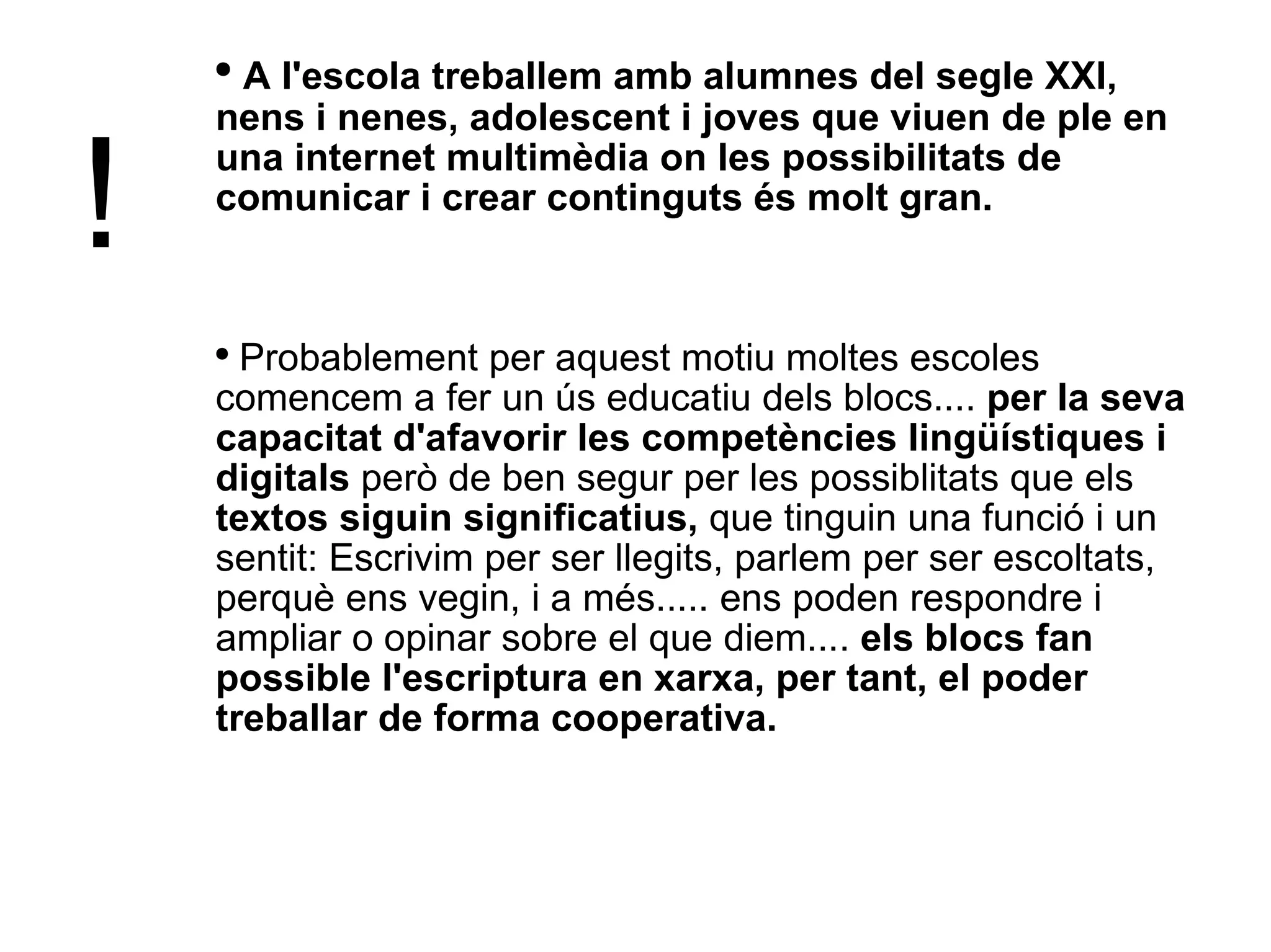 Blocs a l'escola. Blocseducacio