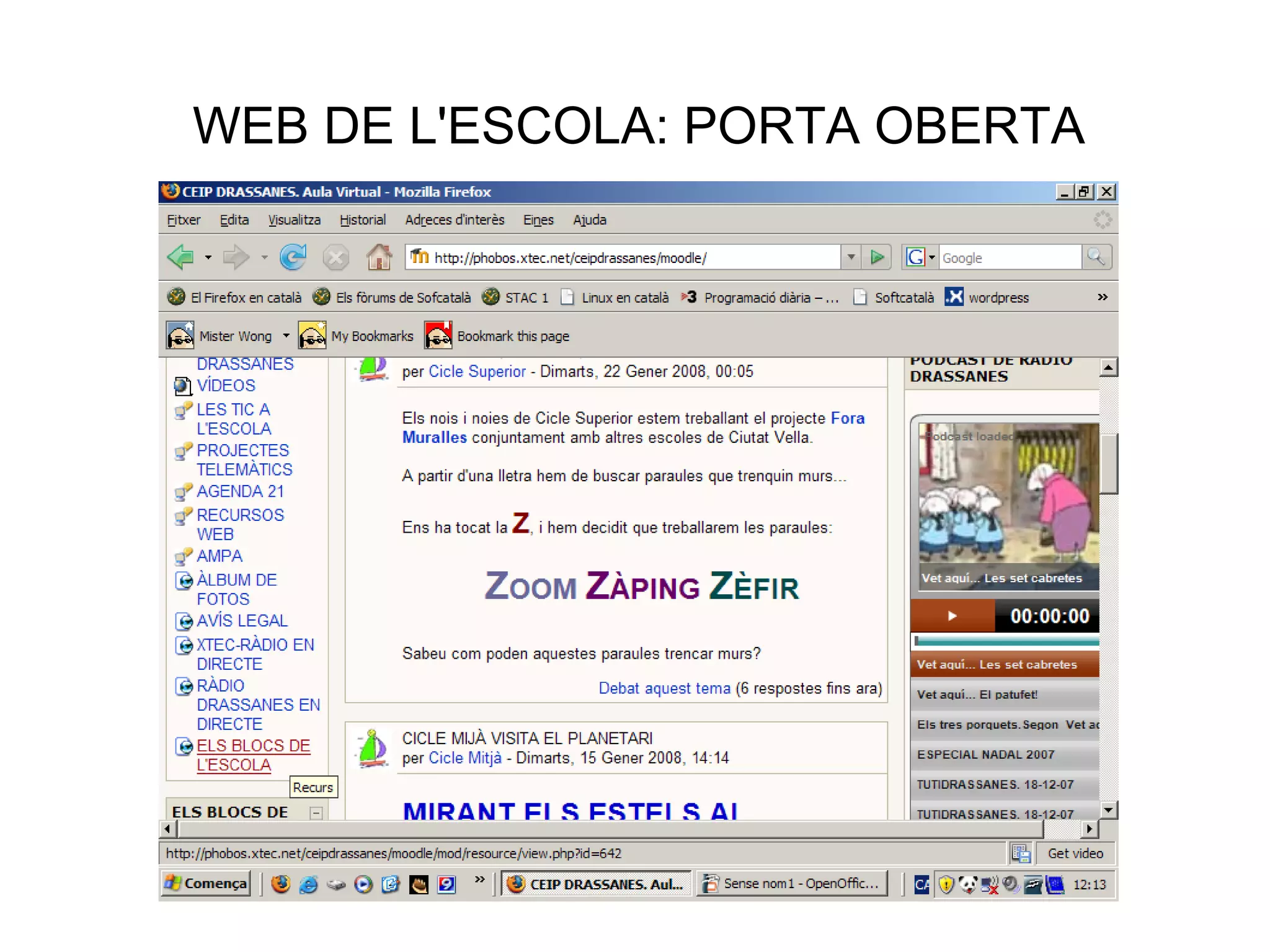 Blocs a l'escola. Blocseducacio