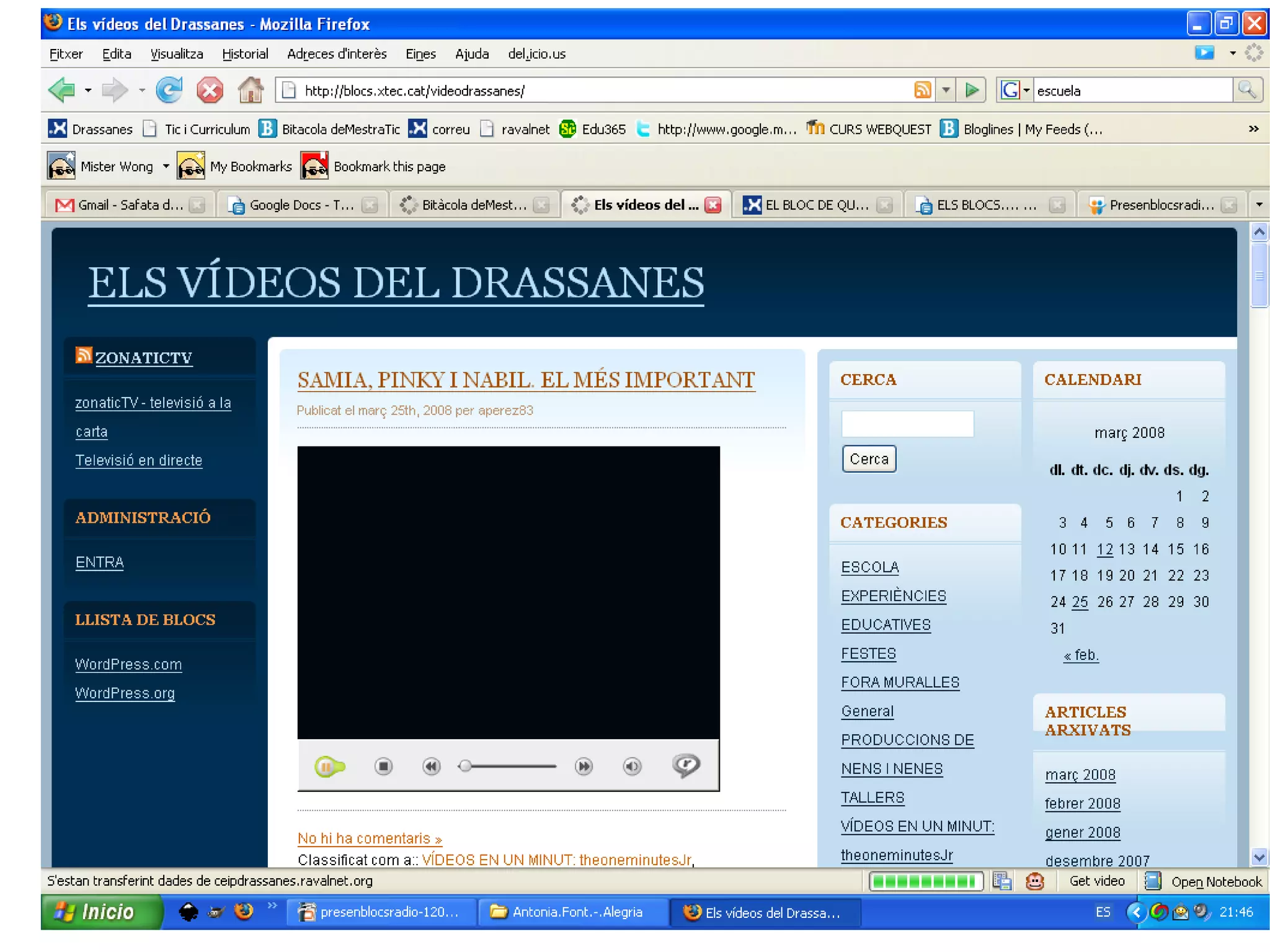 Blocs a l'escola. Blocseducacio