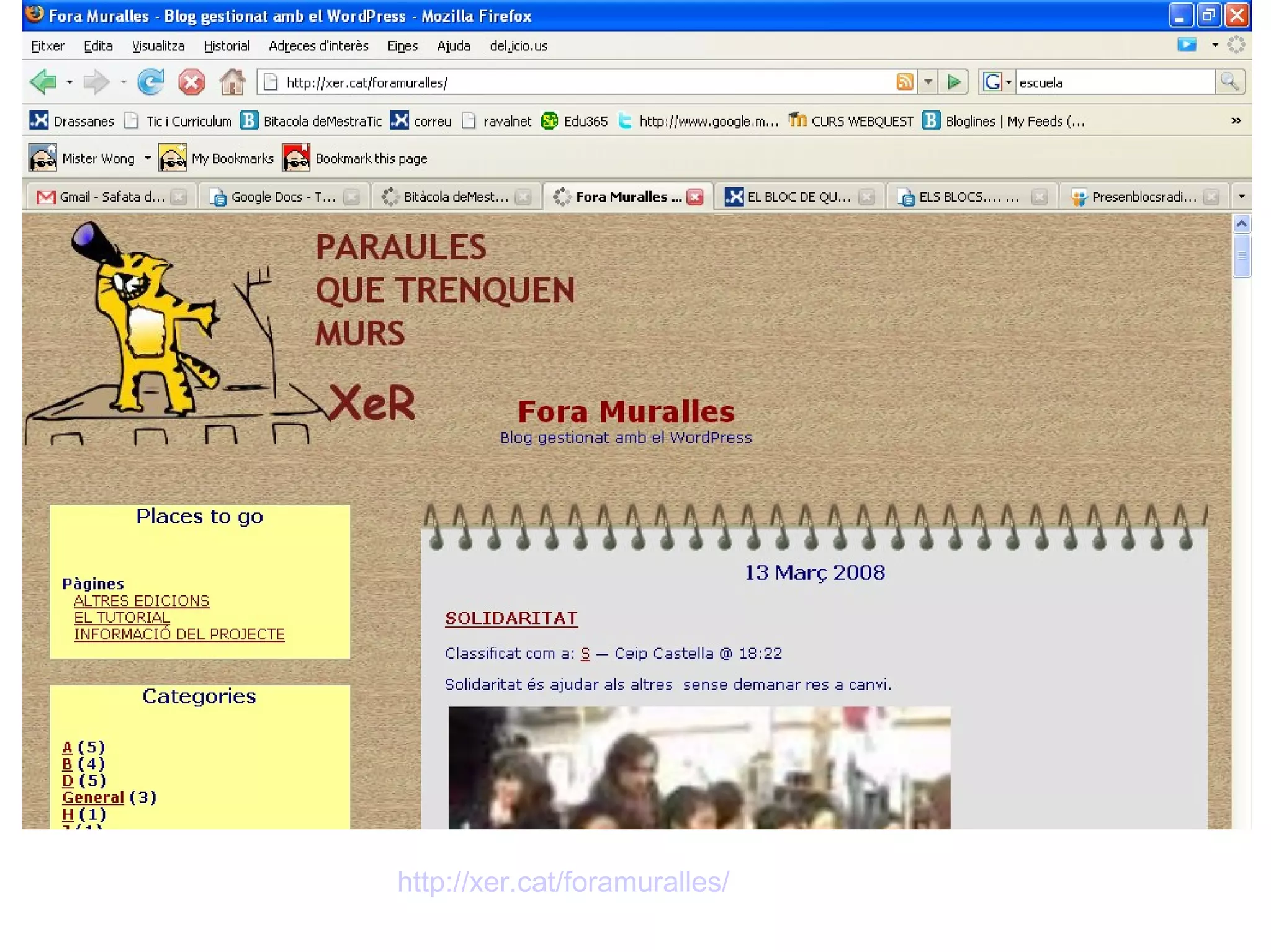 Blocs a l'escola. Blocseducacio