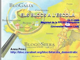 12-11-2008 Magisteri de la FPCEE Blanquerna (Universitat Ramon Llull). 