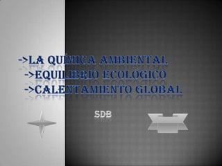    ->la química ambiental      ->equilibrio ecológico      ->calentamiento global                                     SDB 