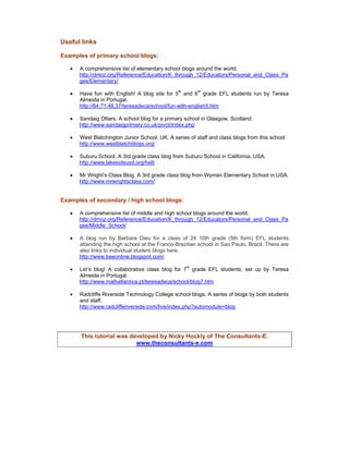 Educational Blog Examples Pdf Apa itu blog ? | PDF