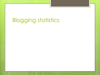 Blogging statistics