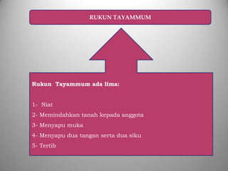 Rukun tayamum