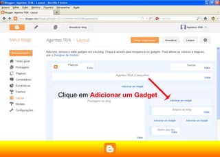 Clique em Adicionar um Gadget
 