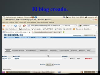 El blog creado.




        
 