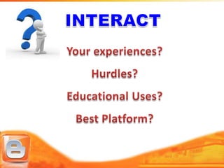 Blog: Enahancing Education