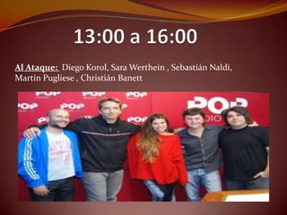 Al Ataque: Diego Korol, Sara Werthein , Sebastián Naldi,
Martín Pugliese , Christián Banett
 