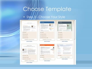 Choose Template Step 3 - Choose Your Style 