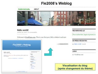 Visualisation du blog  (après changement du thème) 