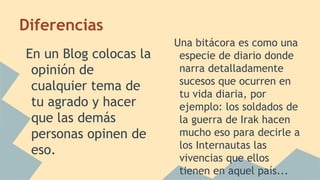 Bitacora y Blog | PPTX