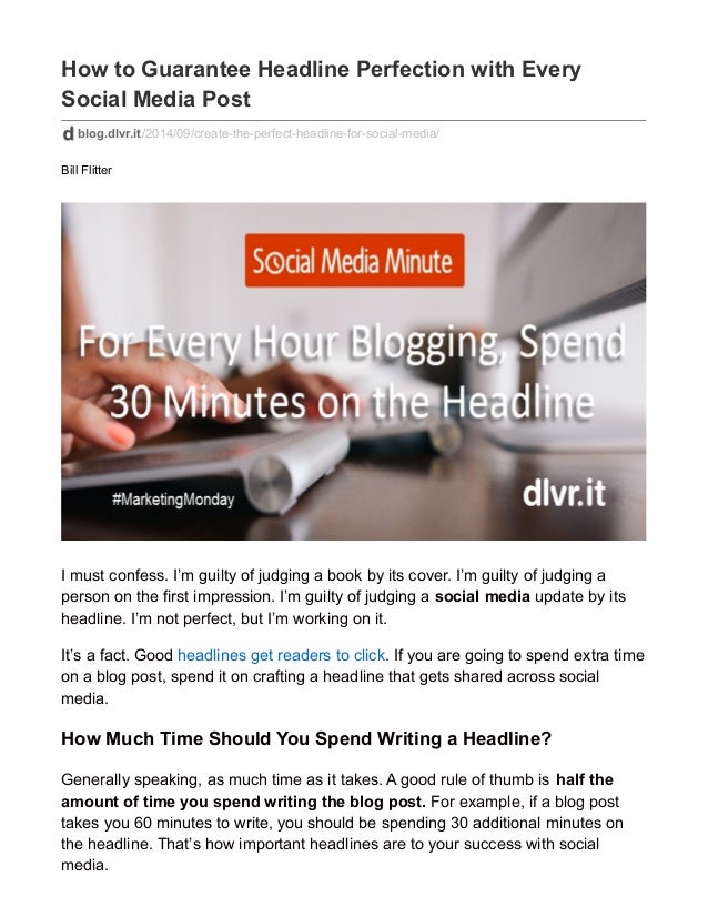 Social Media Headline Formula That Generates More Clicks