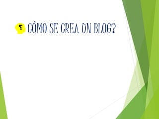 CÓMO SE CREA UN BLOG?
 
