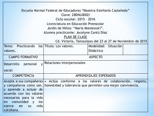Actividades en Valores Actividades en Valores