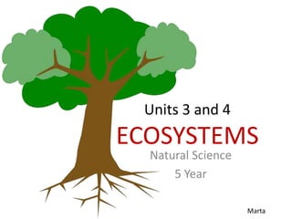 Units 3 and 4
ECOSYSTEMS
Natural Science
5 Year
Marta
 