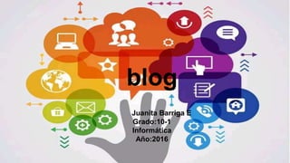 blog
Juanita Barriga E
Grado:10-1
Informática
Año:2016
 