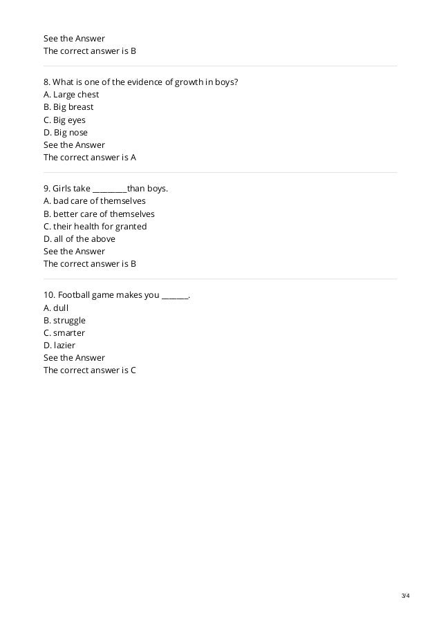 free physical and health education past questions and answers for primary 5