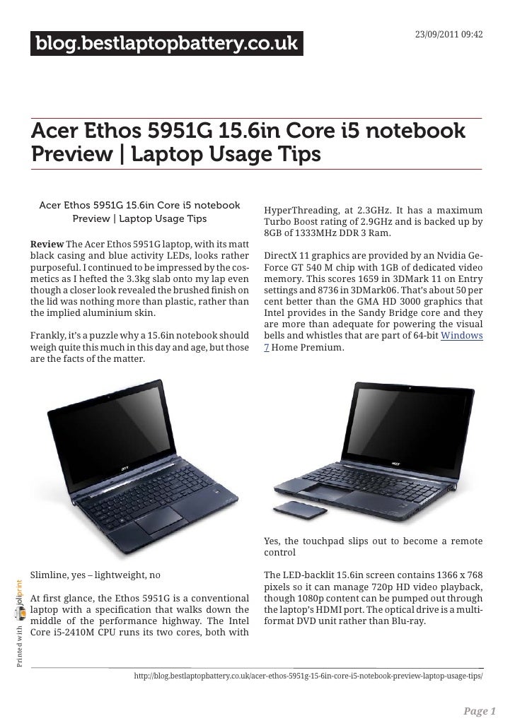 blog.bestlaptopbattery.co.ukAcer Ethos 5951G 15.6in Core i5 notebook
