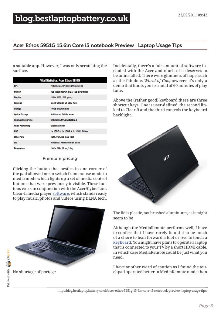 blog.bestlaptopbattery.co.ukAcer Ethos 5951G 15.6in Core i5 notebook