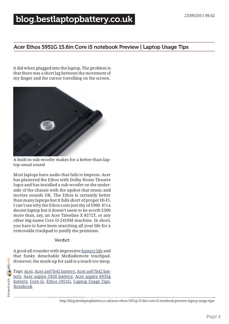 blog.bestlaptopbattery.co.ukAcer Ethos 5951G 15.6in Core i5 notebook