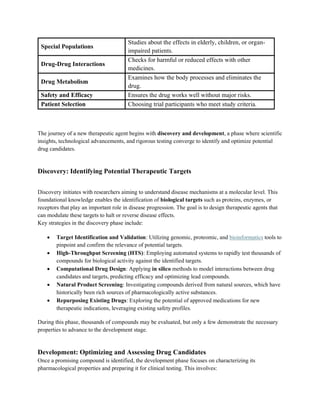 Pinpoint Medication Understanding Clinical Drug Development for Modern Healthcare | PDF