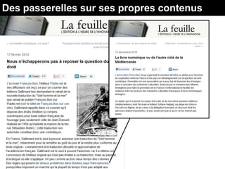Des passerelles sur ses propres contenus
 