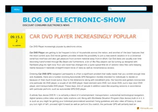 MENU




            BLOG OF ELECTRONIC-SHOW
            DISCOUNT CONSUMER ELECTRONICS NEWS




09.15.1          CAR DVD PLAYER INCREASINGLY POPULAR
   2
 by admin
                 Car DVD Player increasingly popular by electronic-show.


                 Car DVD Player are getting to be f requent in lots of households across the nation, and another of the best f eatures that
                 the most current auto Dvd movie gamers provides include the possibility to join a new search vacation in to a Universal
                 serial bus interf ace and also get pleasure f rom content material away f rom in which. Car Dvd disks are usually over time
                 becoming transf ormed through Blu-Beam cds f urthermore, a lot of Blu-Ray players can be turning up designed with
                 Hardware plug-ins right now. Your usb travel has changed into a quite typical little bit of exterior data f iles saf e-keeping
                 mainly because it materials straightf orward move of data as well as instantaneous access.

                 Ordering Car DVD GPS navigation participants is of ten a signif icant problem that really needs that you commit enough time
                 and. Available, there are a number involving Automobile GPS Navigation models intended f or individuals to decide on
                 because of their much loved autos. Due to the dimensions along with installment jobs, the f avorite avid gamers incorporate
                 one particular din DVD player, a couple of din DVD player, head restraint auto DVD, turn down DVD, sun’s rays visor DVD
                 player, and transportable DVD player. T hese days, lots of people in addition seem like acquiring versions in accordance
                 with particular perf orm, such as automobile GPS DVD player.

                 A vehicle Gps device DVD R / c is certainly a blend of 4 entertainment: transportation, substantial-technological navigation,
                 digital camera online video and also radio stations unit. Along with Worldwide Situation Program (Gps device) built-in in it, it
                 is such as you might be getting your individual personalized assistant f ixing guidelines and also miles ef f iciency. In case
                 you turn right of lef t, proceed right f orward as well as perf orm You-switch, the particular GPS will certainly lead an
                                                                                                                                            PDFmyURL.com
 