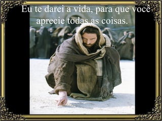 Eu te darei a vida, para que você
aprecie todas as coisas.
 