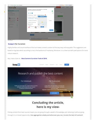 The true meaning of Content Curation and Aggregation | PDF