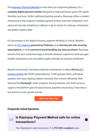 What is Razorpay Payment Method and How its Work | PDF