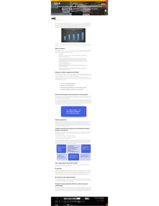 How to Create Software Requirements Specification and Improve Your Software Development Process