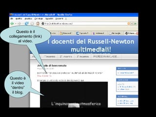 Questo è il collegamento (link) al video. Questo è il video “dentro” il blog. 