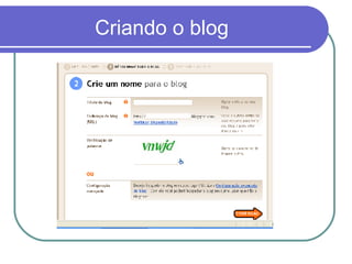Criando o blog 