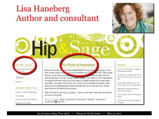 Lisa Haneberg Author and consultant 
