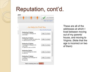 Reputation.com, cont’d.This company offers different monitoring packages