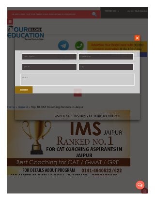 Home » General » Top 10 CAT Coaching Centers in Jaipur
TRENDING » Aug 11 › Math Question

SEARCH FOR TOP COACHING/COLLEGES/SCHOOL/COURSES
SUBMIT
Your Name... Your Email...
phone city
query

 