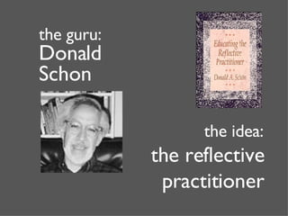 the guru: Donald Schon the idea: the reflective practitioner 