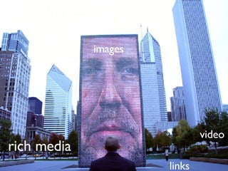 rich media   links images video 