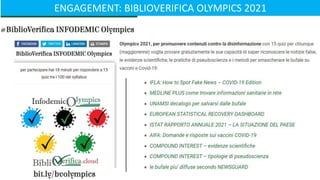 ENGAGEMENT: BIBLIOVERIFICA OLYMPICS 2021
 